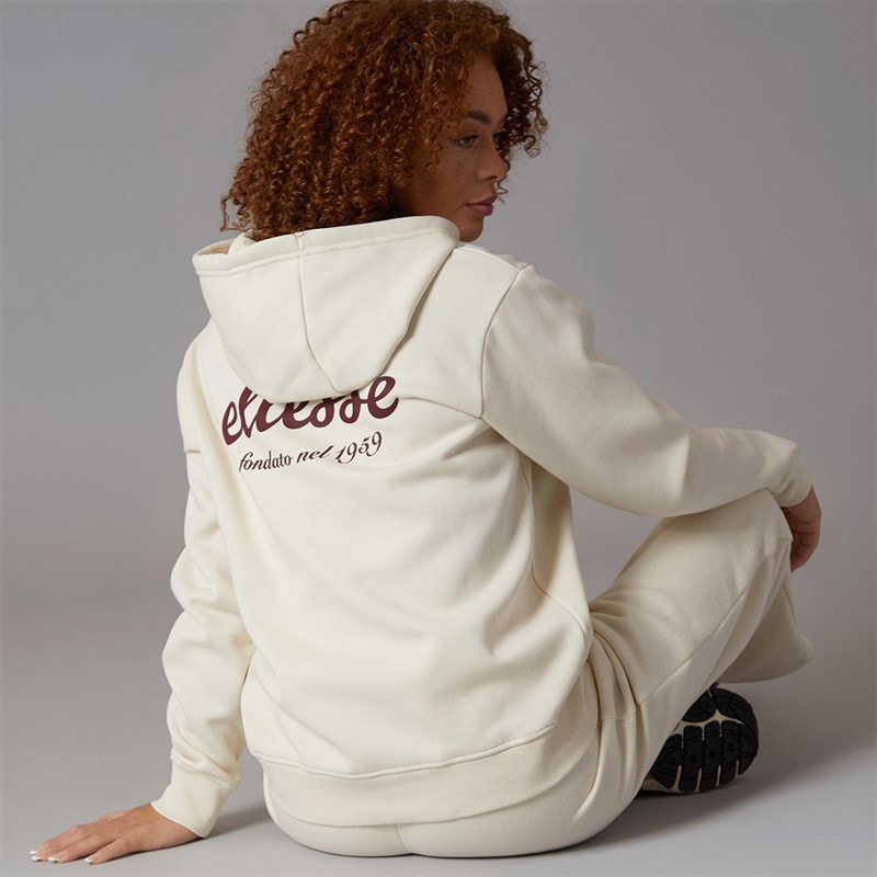Ellesse Womens Pinebuff Hoodie Off White - Image 2