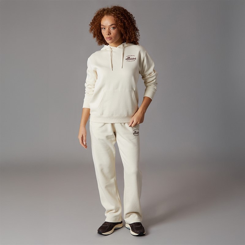 Ellesse Womens Pinebuff Hoodie Off White - Image 4