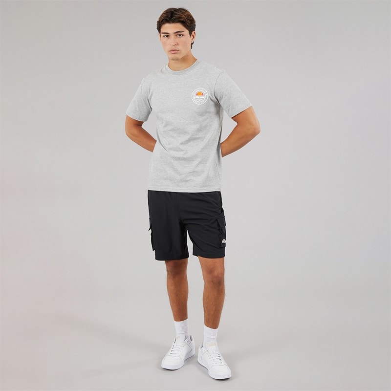 Ellesse Mens Licola Back Graphic T-Shirt Light Grey - Image 4