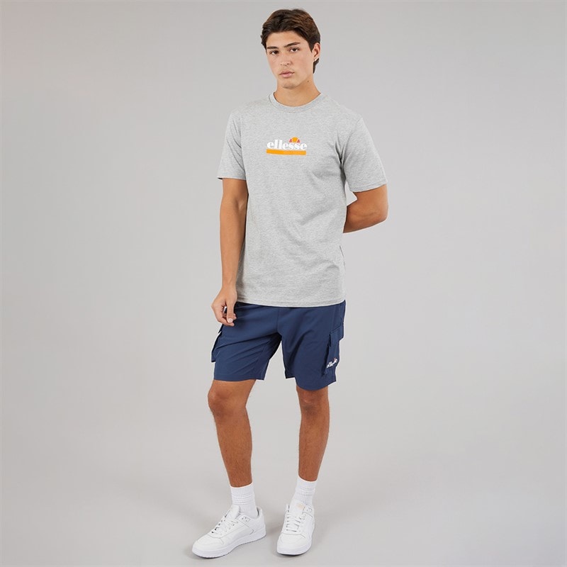 Ellesse Mens Tuscania T-Shirt Light Grey - Image 3
