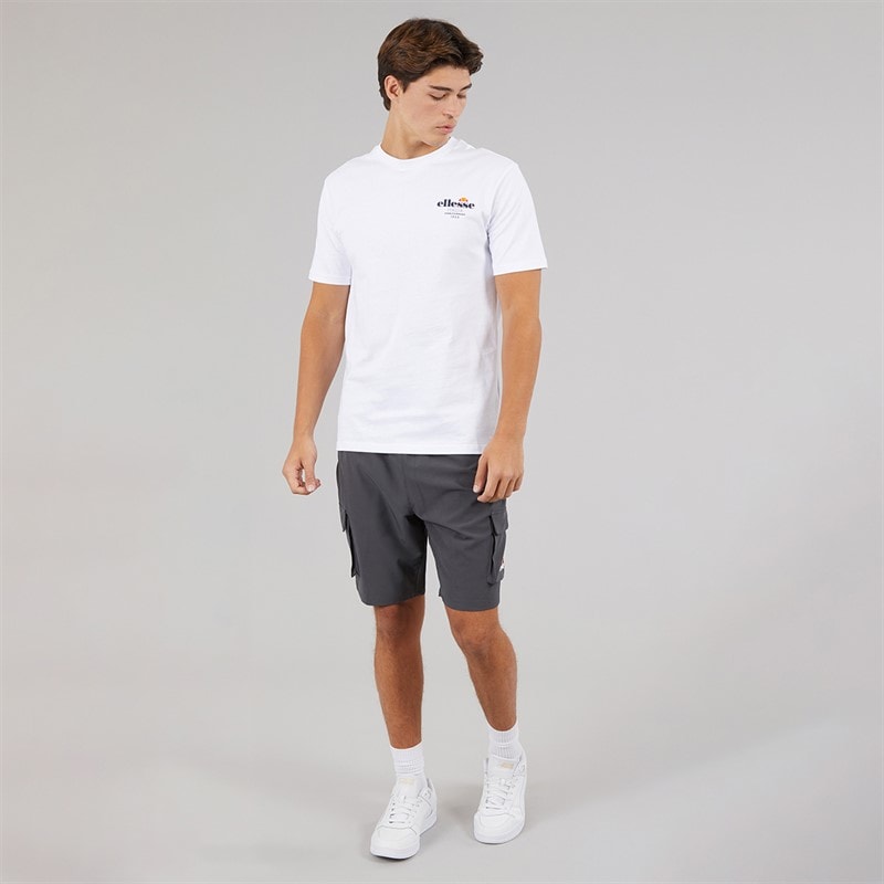Ellesse Mens Ostea Back Graphic T-Shirt White - Image 4