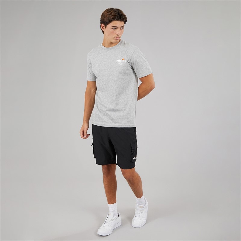 Ellesse Mens Ostea Back Graphic T-Shirt Light Grey - Image 4