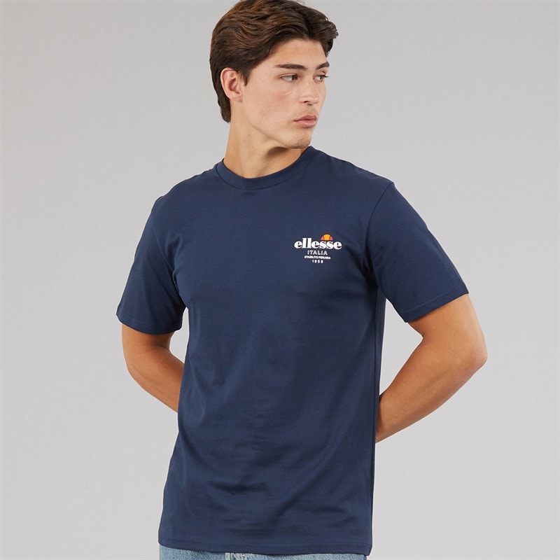 Ellesse Mens Ostea Back Graphic T-Shirt Navy - Image 2