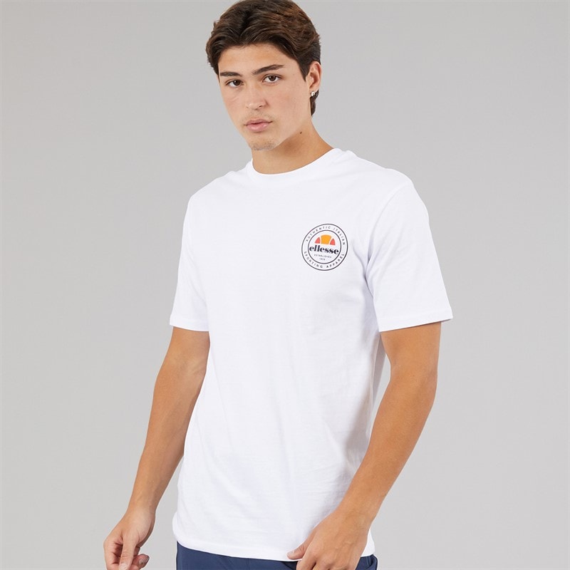 Ellesse Mens Licola Back Graphic T-Shirt White - Image 2