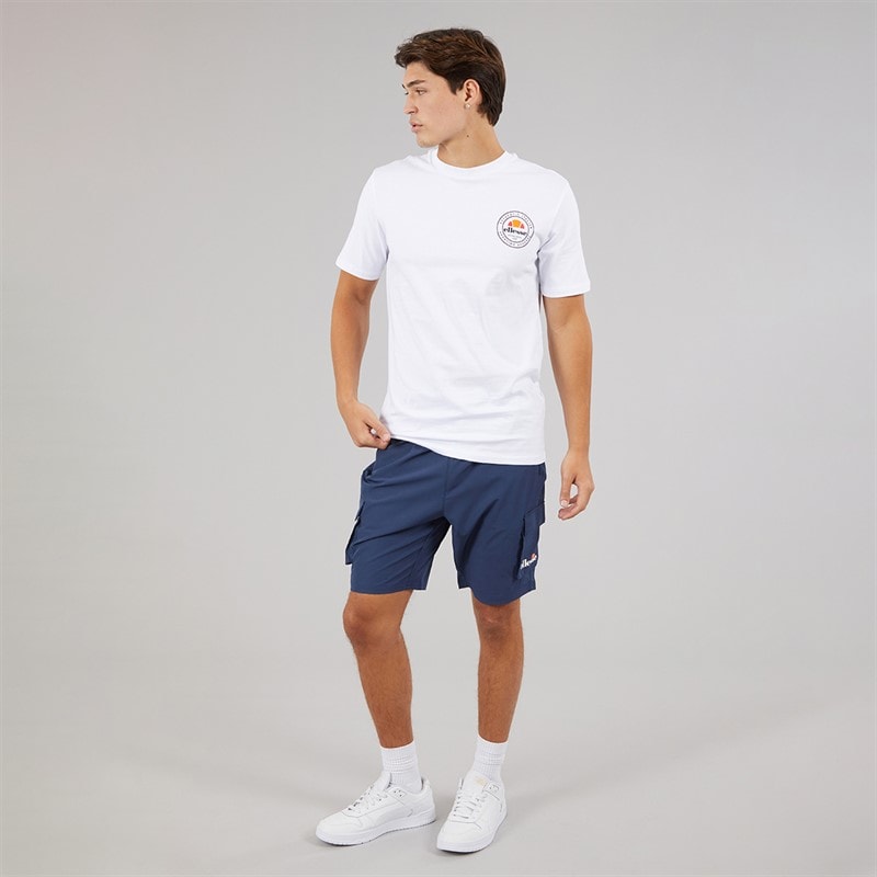 Ellesse Mens Licola Back Graphic T-Shirt White - Image 4