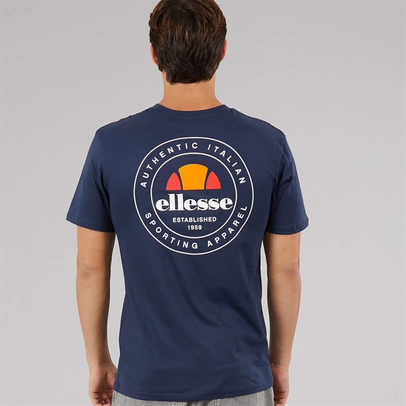 Ellesse Mens Licola Back Graphic T-Shirt Navy - Image 3
