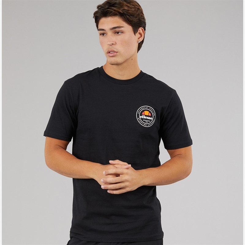 Ellesse Mens Licola Back Graphic T-Shirt Black - Image 2