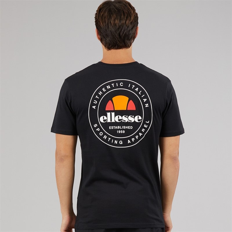 Ellesse Mens Licola Back Graphic T-Shirt Black - Image 3