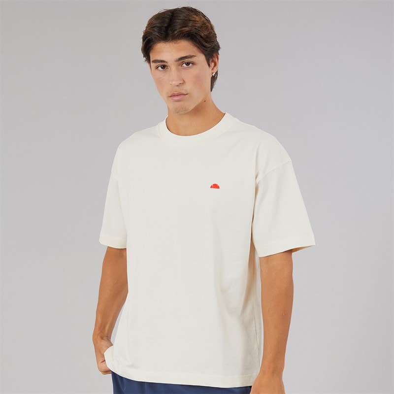 Ellesse Mens Leonardos Back Graphic T-Shirt Off White - Image 2