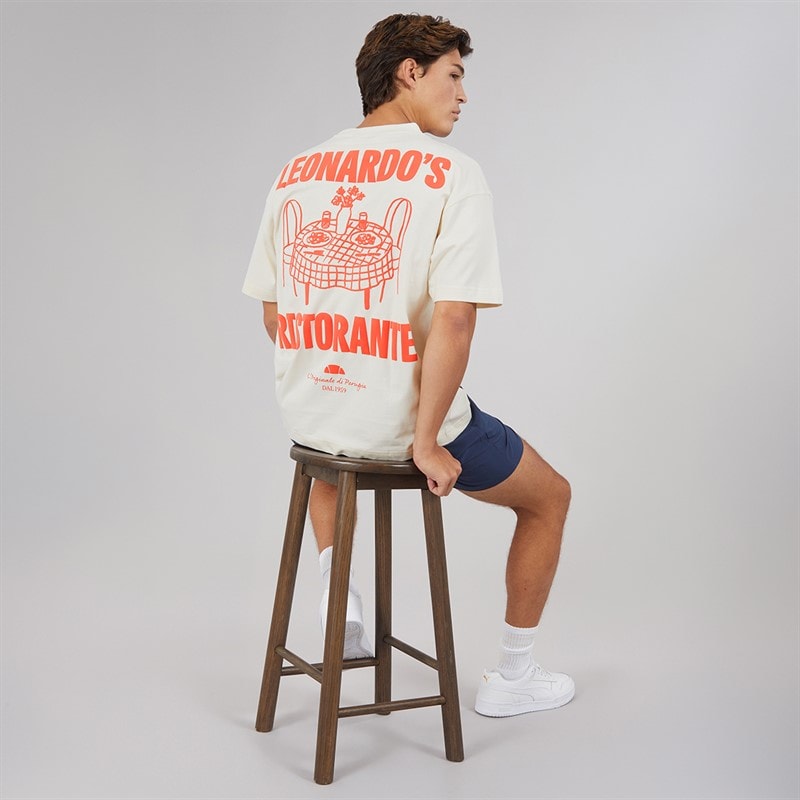Ellesse Mens Leonardos Back Graphic T-Shirt Off White - Image 4