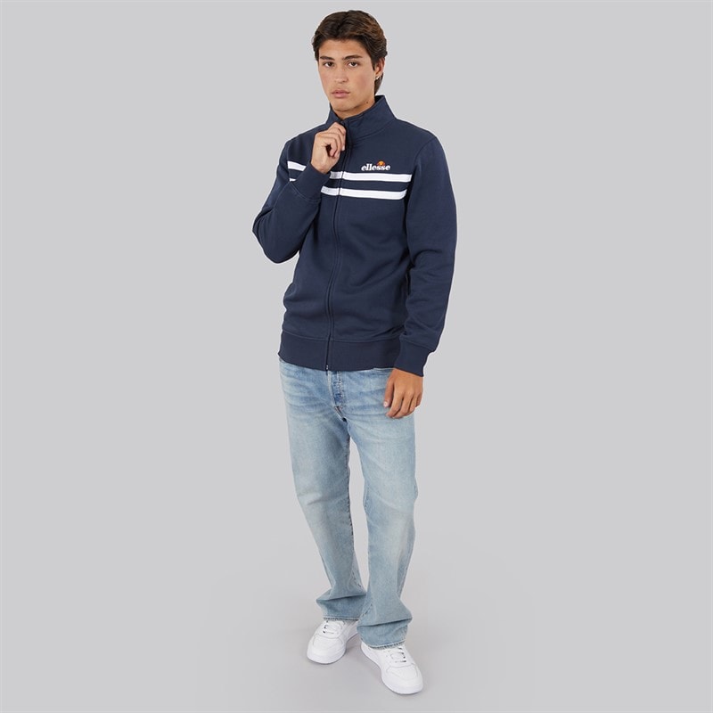 Ellesse Mens Full Zip Sweatshirt Navy - Image 3