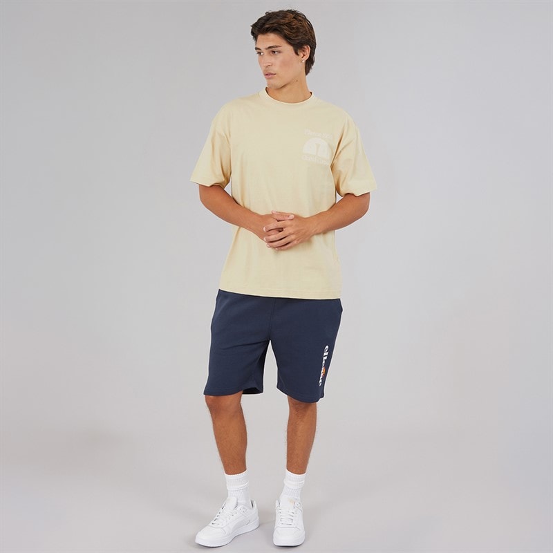 Ellesse Mens Club Di Corsa Back Graphic T-Shirt Stone - Image 4