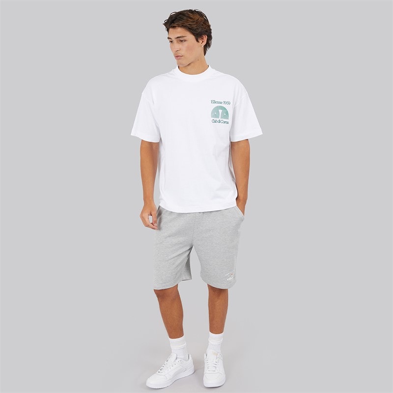 Ellesse Mens Herl Sweat Shorts Light Grey Marl - Image 3