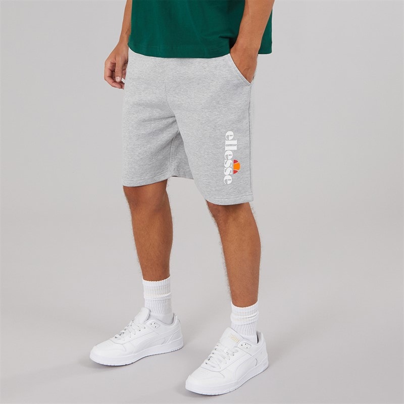 Ellesse Mens Maxx Sweat Shorts Light Grey Marl - Image 1