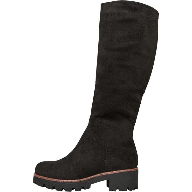 Fluid Womens Knee High Faux Suede Boots Black