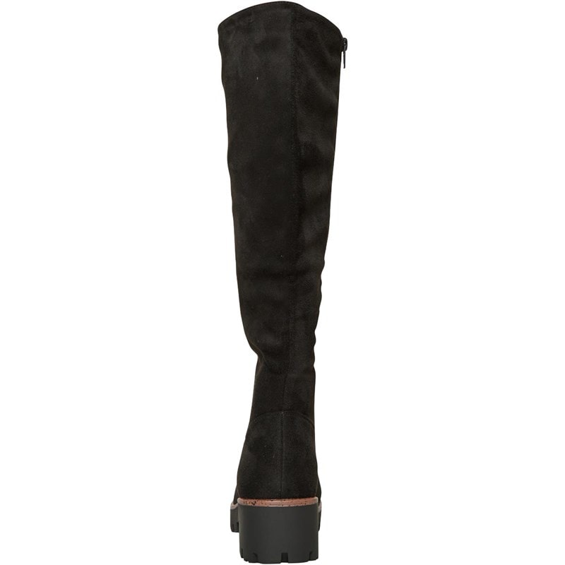 Fluid Womens Knee High Faux Suede Boots Black - Image 3