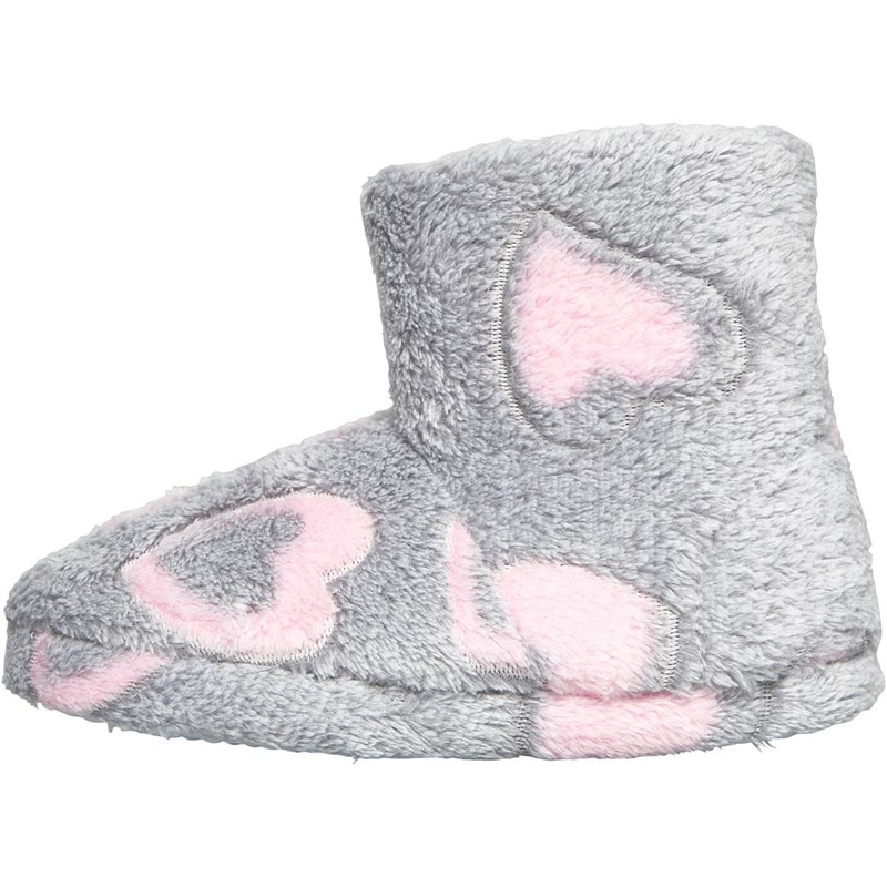 Fluid Girls Heart Print Bootee Slippers Multi - Image 2