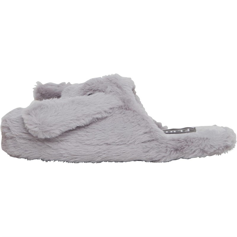 Fluid Womens Dog Slippers Grey - Image 2