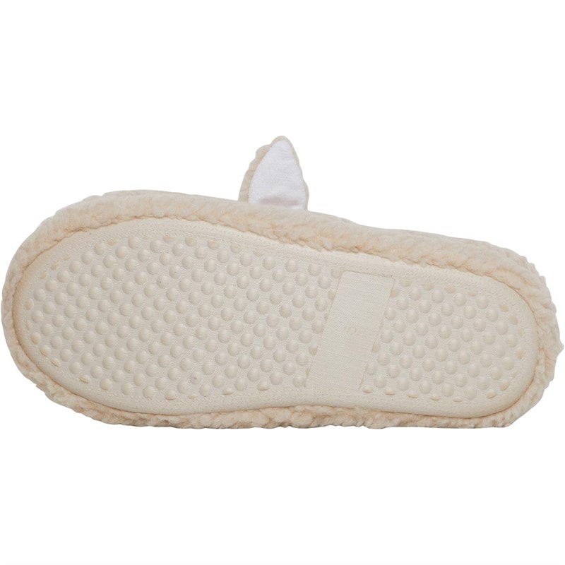 Fluid Womens Christmas Reindeer Slippers Ecru - Image 3