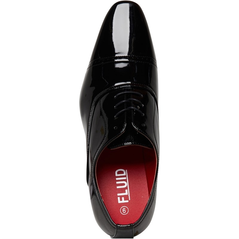 Fluid Mens Knightsbridge Patent Lace Up Shoes Black Patent - Image 4