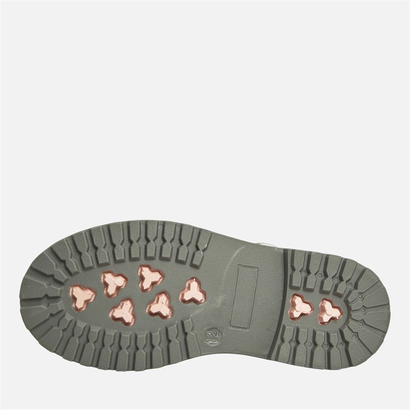 Fluid Girls Cleat Sole Lace Up Boots Grey/Pink - Image 2