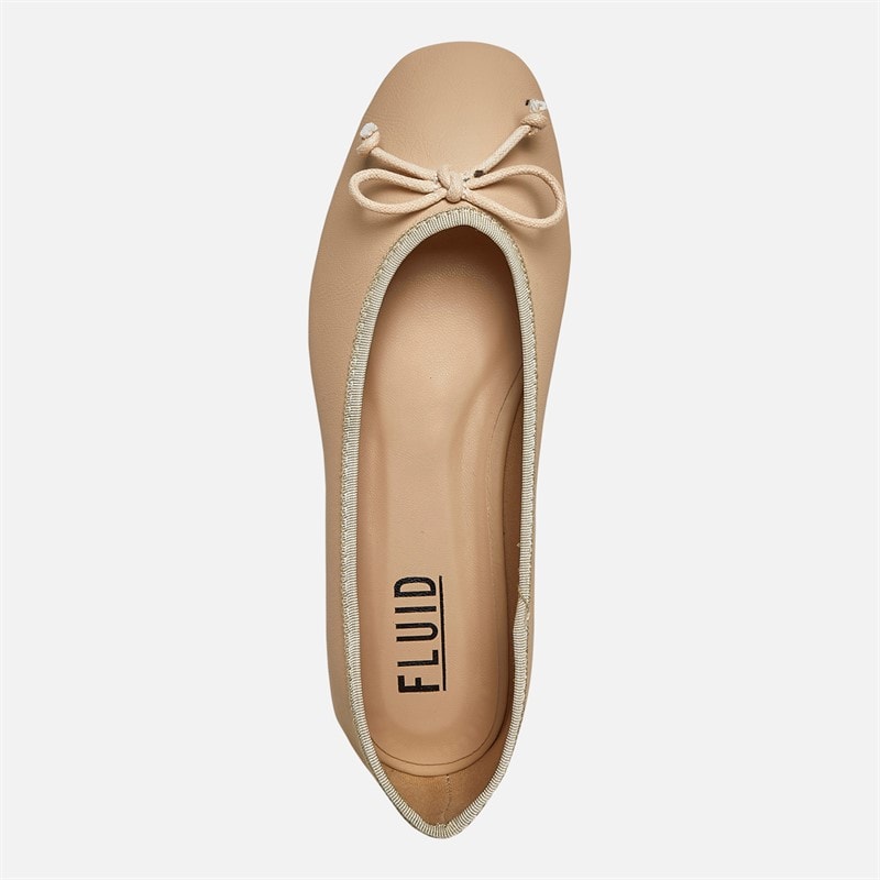 Fluid Womens Arosa Lace Ballet Pumps Nude - Image 4