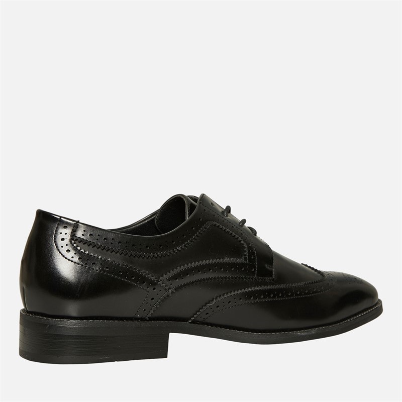 Fluid Mens Alfred Brogue Shoes Black Patent - Image 5
