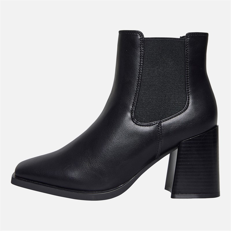 Fluid Womens Aston Square Toe Chelsea Boots Black PU - Image 2