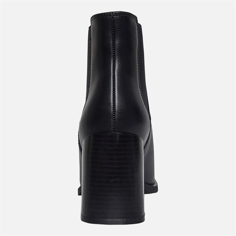 Fluid Womens Aston Square Toe Chelsea Boots Black PU - Image 4