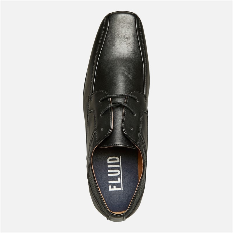 Fluid Mens Brent Tramline Lace Shoes Black - Image 4
