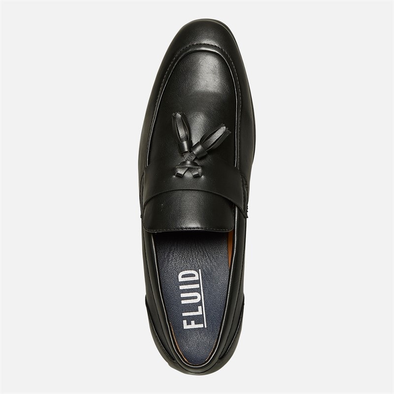 Fluid Mens Lambeth Tassle Loafers Black - Image 4