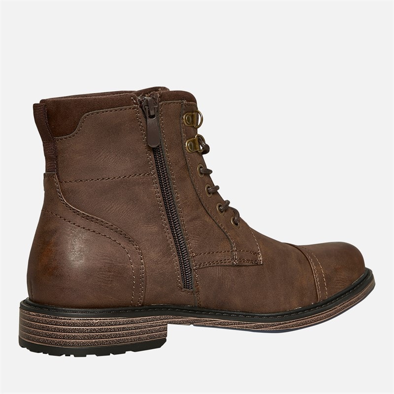 Fluid Mens Merton Toe Cap Boots Brown - Image 5