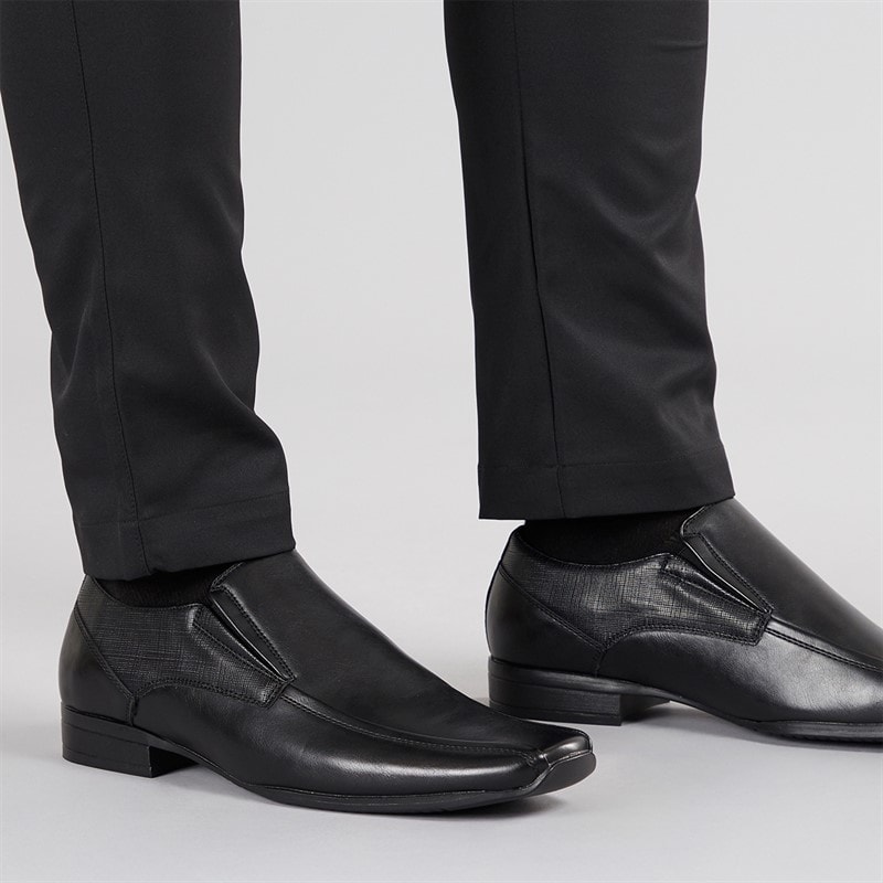 Fluid Mens Brent Tramline Slip On Shoes Black - Image 1