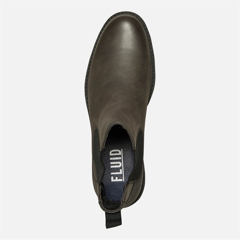 Fluid Mens Camden Casual Chelsea Boots Black - Image 4