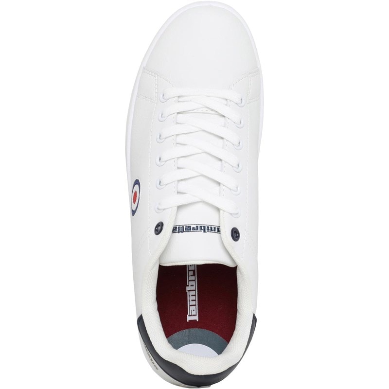 Lambretta Mens Pinball 2 Trainers White - Image 4