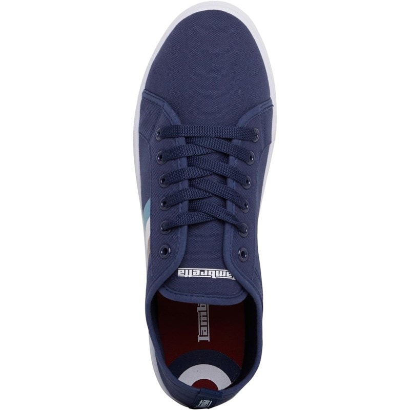Lambretta Mens Spike Canvas Pumps Navy - Image 4