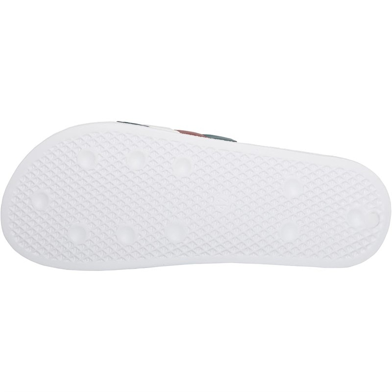 Lambretta Mens Prince Slides White/Green - Image 3