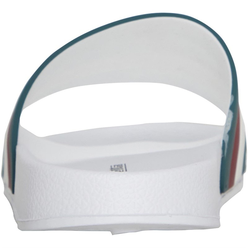 Lambretta Mens Prince Slides White/Green - Image 4