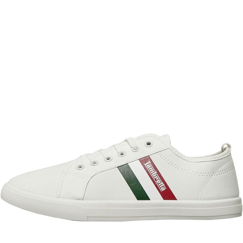 Lambretta Mens Spike Canvas Pumps White