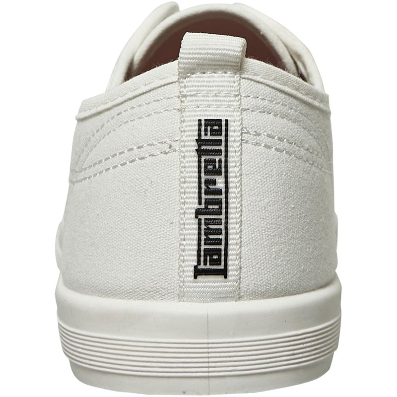 Lambretta Mens Spike Canvas Pumps White - Image 3