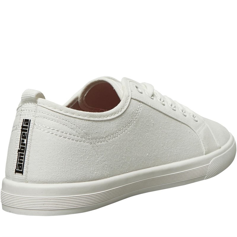 Lambretta Mens Spike Canvas Pumps White - Image 5