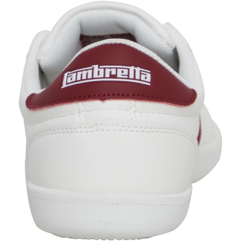 Lambretta Mens Vulkan Trainers White PU - Image 3