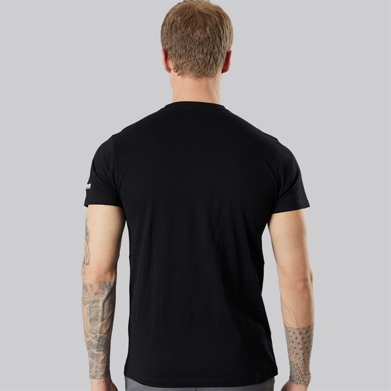 Lambretta Mens Paisley Logo T-Shirt Black - Image 2