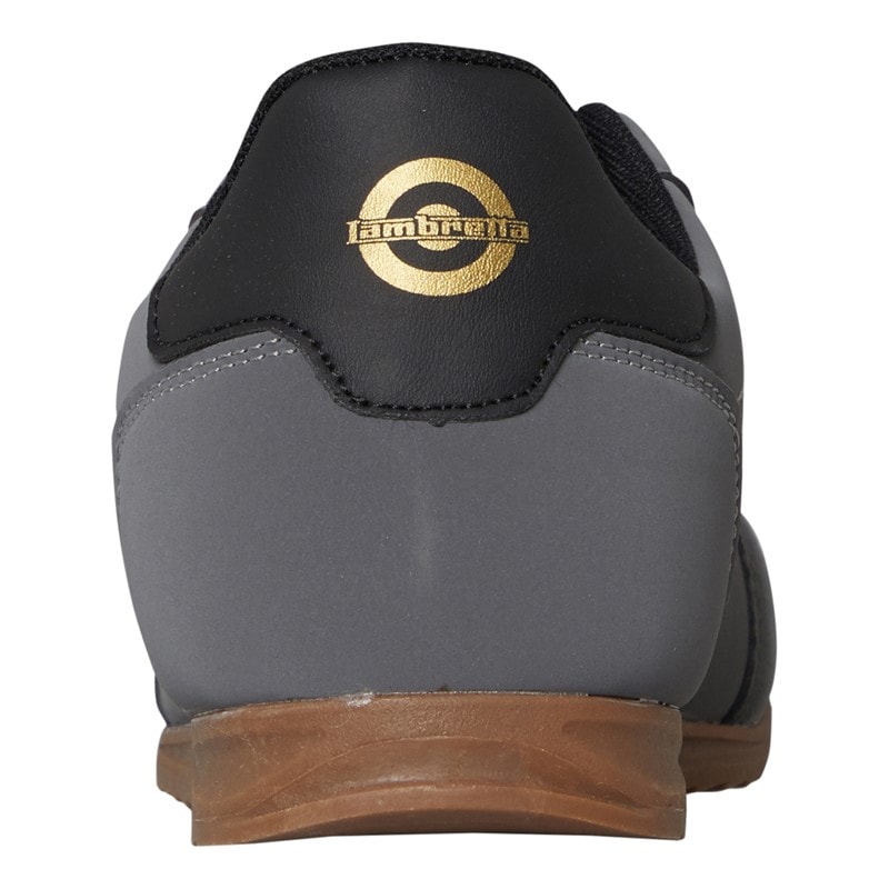 Lambretta Mens Tackle Trainers Charcoal/Black - Image 3