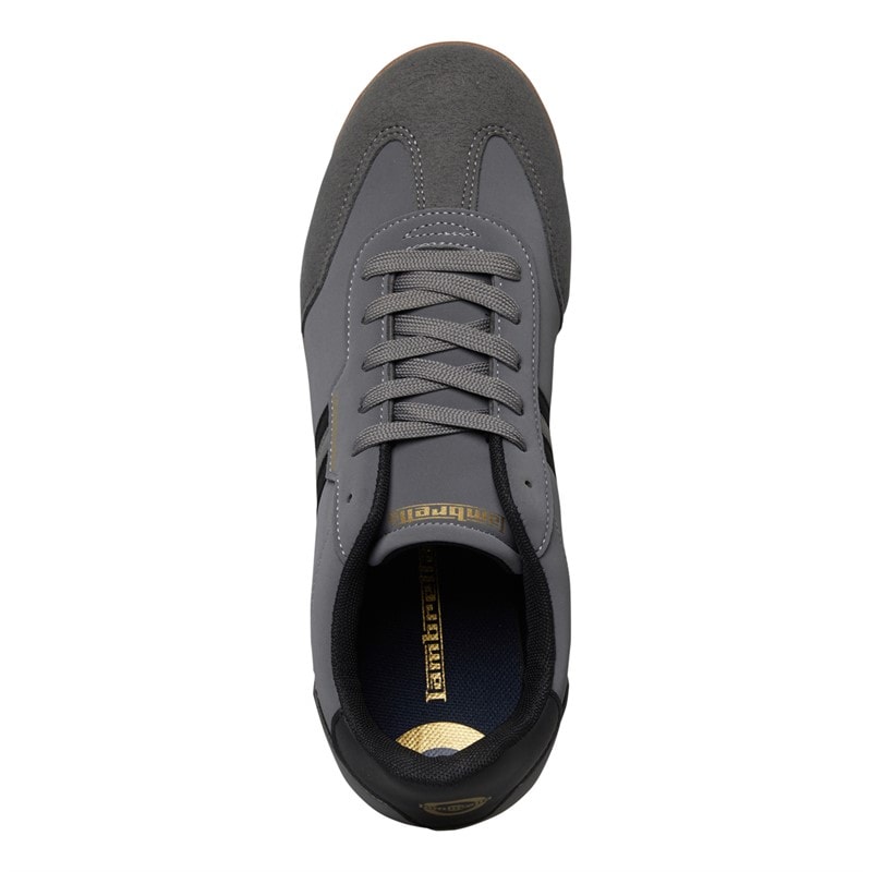 Lambretta Mens Tackle Trainers Charcoal/Black - Image 4