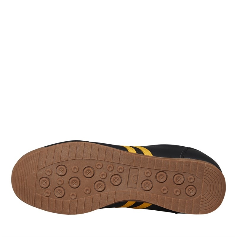 Lambretta Mens Tackle Trainers Black/Gold - Image 2