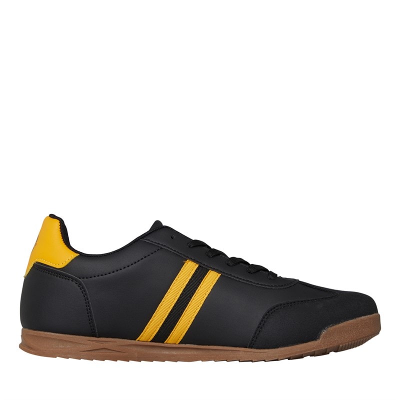 Lambretta Mens Tackle Trainers Black/Gold - Image 5