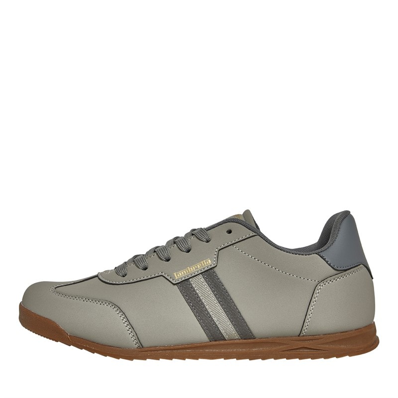 Lambretta Mens Tackle Trainers Grey/Charcoal - Image 1
