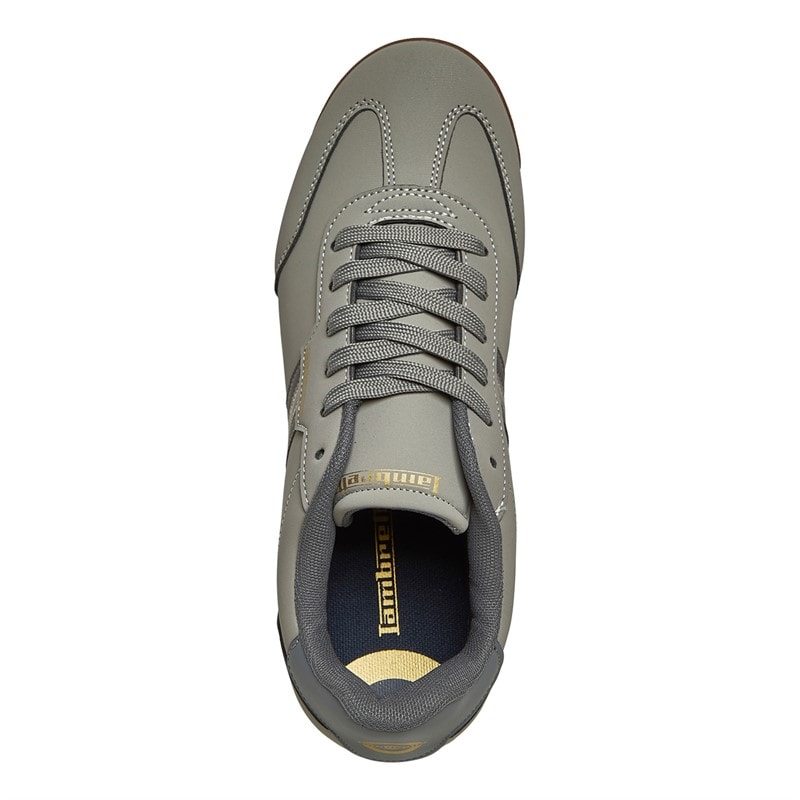 Lambretta Mens Tackle Trainers Grey/Charcoal - Image 4