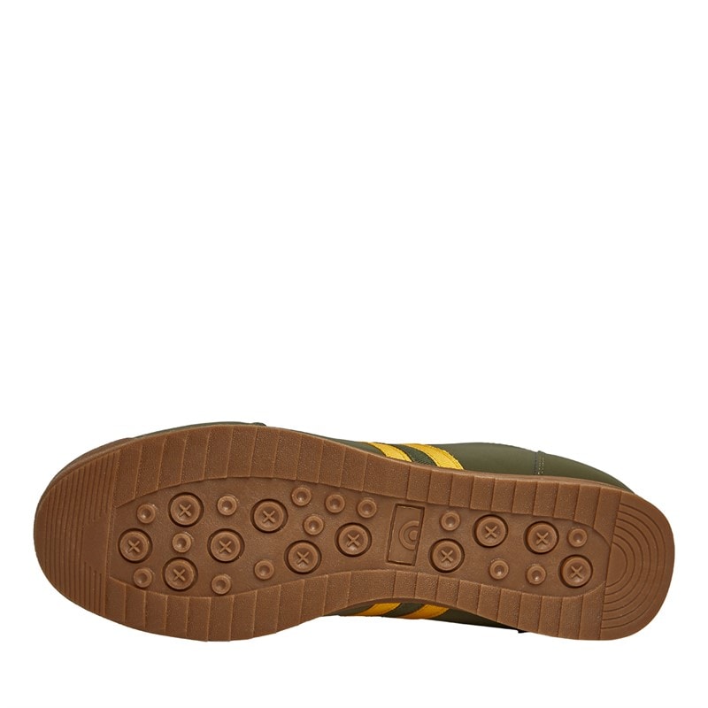 Lambretta Mens Tackle Trainers Khaki/Gold - Image 2